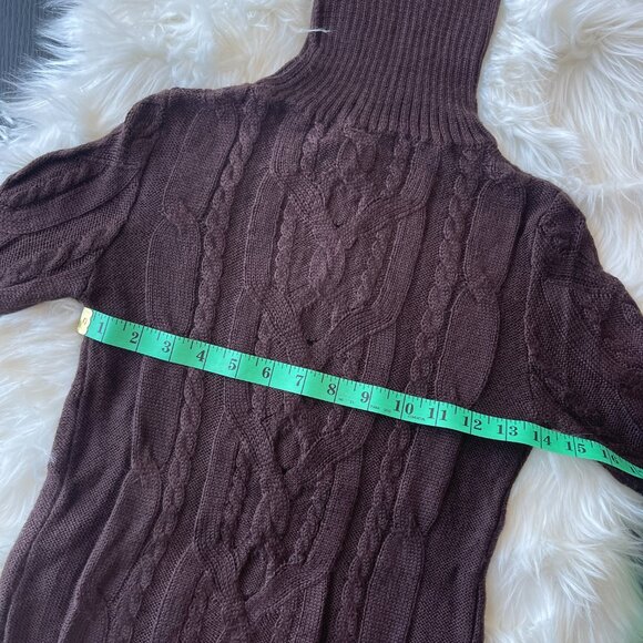 Size XS Turtleneck Wool Brown Sweater Price Firm - Picture 5 of 8